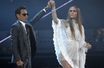 Marc Anthony et Jennifer Lopez lors d&#039;un concert en novembre 2016