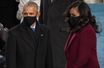Barack et Michelle Obama lors de l'investiture de Joe Biden à Washington le 20 janvier 2021