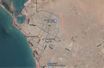 Vue satellite de la ville de Hodeida, au Yémen.