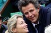 Anne-Sophie Lapix et son mari Arthur Sadoun à Roland-Garros, en 2016.