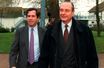Jacques Chirac président et son ministre de l'Intérieur Jean-Louis Debré, en mai 1995.