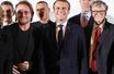 Aux côtés de Bono et Bill Gates, Emmanuel Macron mobilisé contre le sida