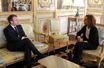 Emmanuel Macron et Leila Slimani, lundi à l&#039;Elysée.