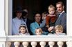 La princesse Caroline de Monaco et cinq de ses sept petits-enfants, à Monaco le 19 novembre 2019