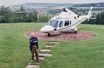 Devant son Agusta A09, fin juin 2005, il vient de se poser sur les hauteurs de Deauville où il a sa villa. Il est décédé le 8 septembre.
