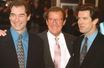 Timothy Dalton, Roger Moore, et Pierce Brosnan, trois James Bond réunis en 1996.