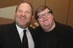 Le producteur Harvey Weinstein et le réalisateur Michael Moore à New-York en janvier 2008.