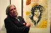 Le peintre gascon Jean-Paul Chambas devant « son » Jim Morrison à Paris.