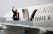 Donald Trump embarque à bord d'"Air Force One", samedi dans l'Ohio.