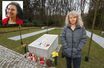 Annette Bless, la mère d’Elena (en médaillon), au cimetière de Haltern en Allemagne. 