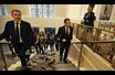 <br />
Jeudi 11 octobre, Nicolas Sarkozy arrive au Waldorf Astoria pour une conférence organisée par la banque d’investissement BTG Pactual.