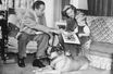 Humphrey Bogart, Lauren Bacall et leur fils Stephen.