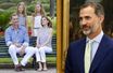 Le roi Felipe VI d&#039;Espagne avec la reine Letizia et les princesses Leonor et Sofia à Palma de Majorque le 4 août 2016 et seul à Madrid le 5 septembre 2016