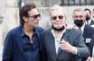 Anthony et Alain Delon , lors des obsèques de Jean-Paul Belmondo, le 10 septembre 2021.