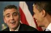 <br />
George Clooney et Barack Obama en 2006, lors d'une conférence sur le Darfour.