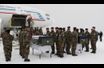 <br />
Les soldats à leur arrivée sur la base aérienne de Kaia, en Afghanistan.
