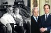 Le prince Rainier III de Monaco et son fils le prince Albert en 1961 et en 1989