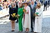 La princesse Alexia des Pays-Bas avec le roi Willem-Alexander, la reine Maxima et les princesses Catharina-Amalia et Ariane à Maastricht, le 27 avril 2022