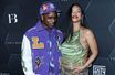 A$AP Rocky et Rihanna lors d'une soirée Fenty à Los Angeles, le 11 février 2022.