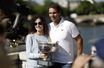 Rafael Nadal et sa femme sur le pont Alexandre III, à Paris, le 6 juin 2022.