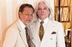 Hugo Jacomet (à dr.) avec son ami Kenji Kaga, de la boutique Tie Your Tie, les plus belles cravates de Florence.