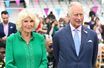 Le prince Charles et son épouse Camilla lors du déjeuner célébrant le jubilé de platine d'Elizabeth II, le 5 juin 2022 à Kensington.