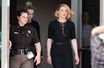 Amber Heard au tribunal de Fairfax, en Virginie, à l'issue de son procès contre son ex-mari Johnny Depp, le 1er juin 2022.