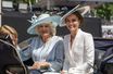 Camilla, duchesse de Cornouailles, et sa belle-fille Kate Middleton lors du jubilé de platine d&#039;Elizabeth II à Londres, le 2 juin 2022.