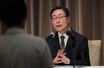 Tomihiro Tanaka, le président de la branche japonaise de l&#039;Eglise de l&#039;Unification, lors d&#039;une conférence de presse à Tokyo.