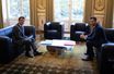 Emmanuel Macron et Tony Estanguet à l'Elysée lundi.