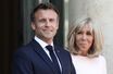 Emmanuel et Brigitte Macron à l&#039;Elysée le 18 juillet 2022.