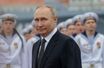 Vladimir Poutine lors d&#039;une parade navale à Saint-Pétersbourg le 31 juillet 2022.
