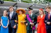 La reine Mathilde, le roi des Belges Philippe et leurs enfants à Bruxelles, le 21 juillet 2022, jour de la Fête nationale
