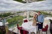 Avec sa femme, Constance, sur la terrasse du Bonnie, le 51e lieu de  la collection Gourcuff, qui ouvrira en septembre, en collaboration avec l'hôtel SO/Paris, boulevard Morland à Paris.