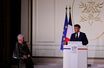 Line Renaud vendredi soir à l'Elysée lors du discours d'Emmanuel Macron.