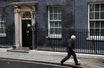 Boris Johnson quittant Downing Street après son discours, mardi 6 septembre 2022.