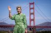 La reine Maxima des Pays-Bas sur le Golden Gate Bridge à San Francisco le 7 septembre 2022