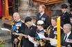Harry et Meghan au deuxième rang durant les obsèques de la reine Elizabeth II, lundi à Westminster.