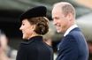 Le prince et la princesse de Galles, en visite dans un centre d'entraînement de l'armée à Guilford, en Angleterre, le 16 septembre 2022.
