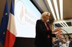 Marine Le Pen à la tribune pour les 50 ans du Rassemblement national.