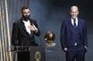 Karim Benzema et Zinédine Zidane à la cérémonie du Ballon d'Or lundi 17 octobre à Paris.