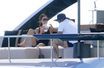 Les parents de Brooklyn, Romeo, Cruz et Harper sur leur yacht au large de Miami.