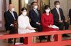 La princesse Aiko du Japon et sa cousine germaine la princesse Kako à un concert au Palais impérial à Tokyo, le 5 novembre 2022
