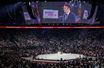 Campagne présidentielle 2022, le grand meeting d'Emmanuel Macron à la  Défense Arena.