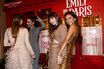 Lily Collins et Ashley Park assistent à la première mondiale de la troisième saison de la série Netflix "Emily in Paris" au Théâtre des Champs Elysées à Paris, le 6 décembre 2022.