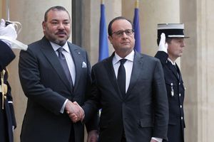 Le roi du Maroc Mohammed VI et le président François Hollande