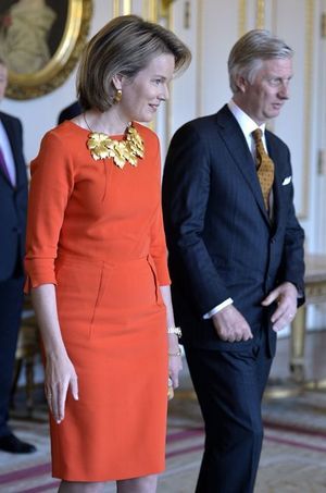 La reine Mathilde et le roi Philippe de Belgique à Bruxelles, le 8 décembre 2015
