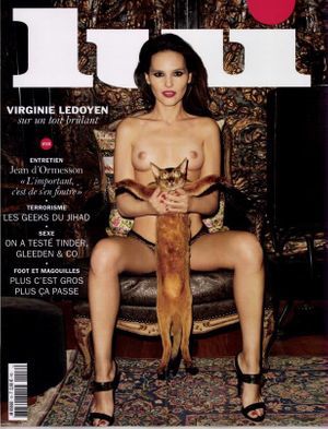 Virginie Ledoyen, star dénudée de la nouvelle couverture du magazine "Lui"