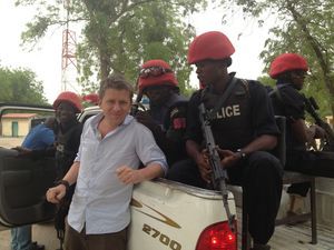 Nicolas Bertrand, journaliste à France 2, en reportage au Nigéria.