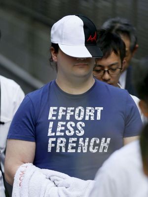 Mark Karpelès à Tokyo, samedi, lors de son arrestation.